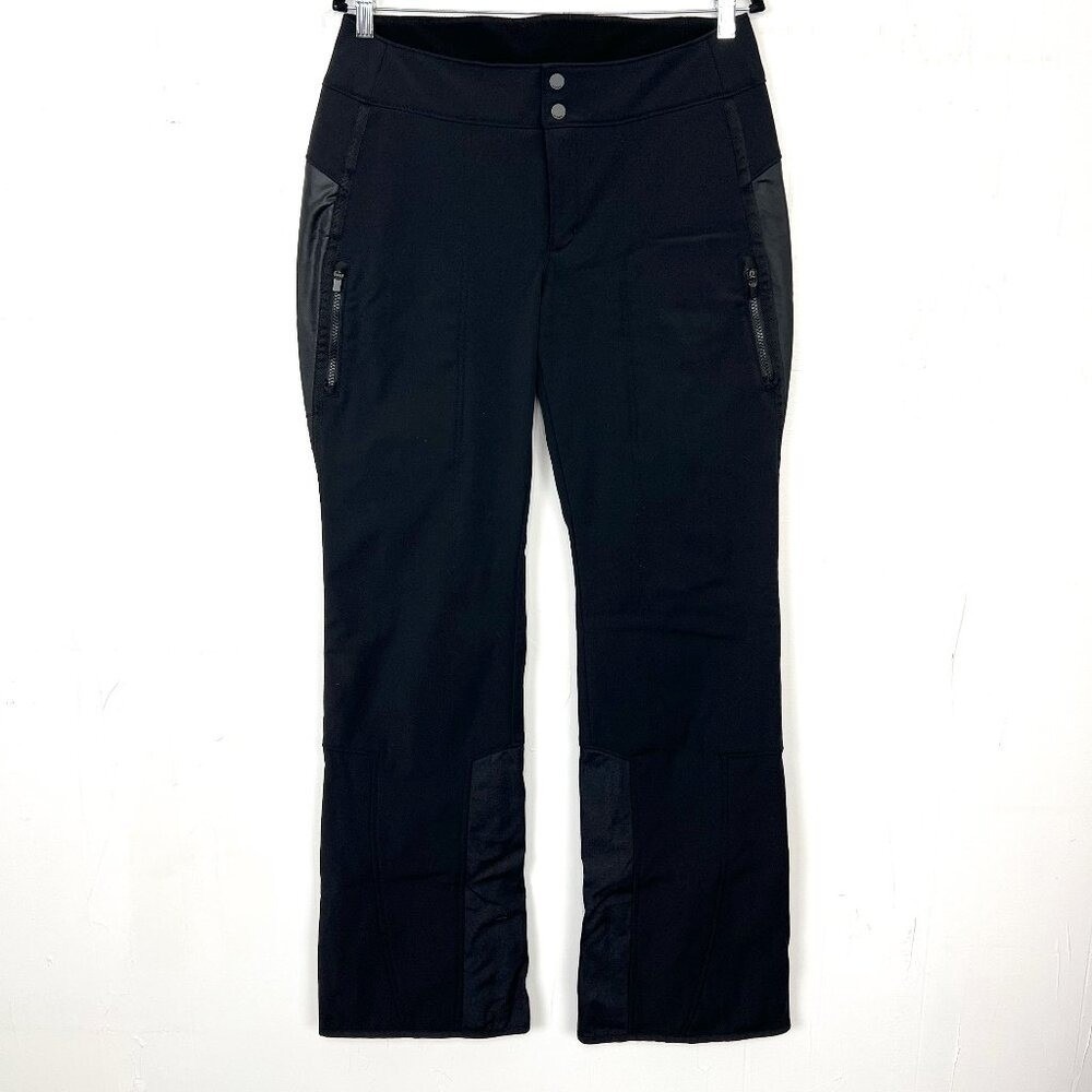 Athleta Black Snow Pants 12 Tall Ski Zip Ankle Womens Tall Size 12T